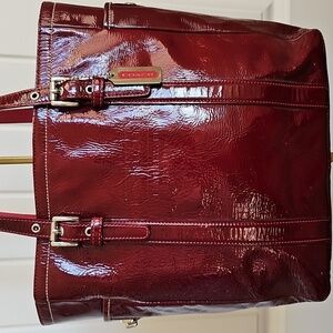 Coach 2003 VINTAGE Small Gallery Tote Wine Signature C Lining
